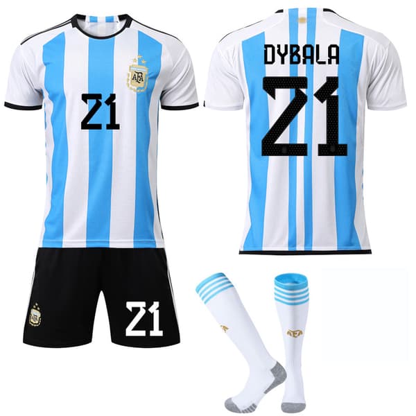 2223 Argentina hjemme 10 Messi VM-vinner draktsett 21 20