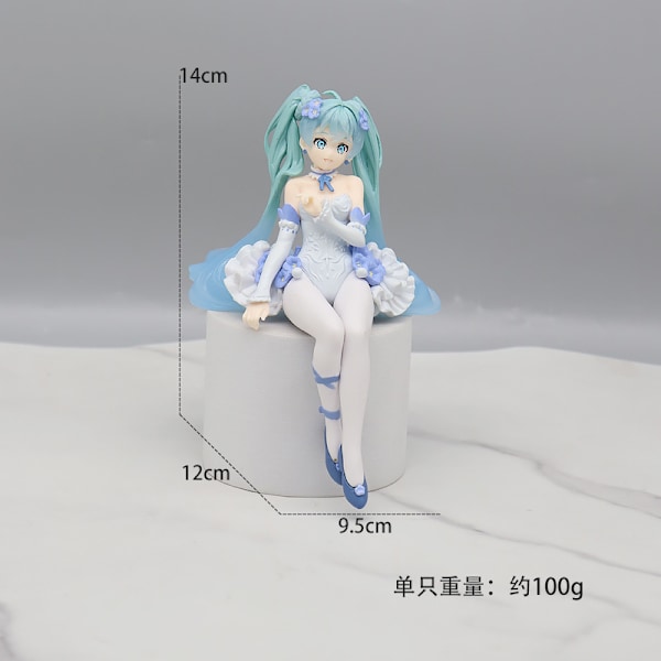 Hatsune Miku handgjord modell vacker flicka vatten is månhare anime bordsdekoration 5