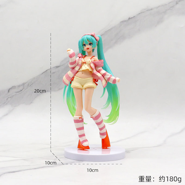 Hatsune Miku handgjord modell vacker flicka vatten is månhare anime bordsdekoration 1