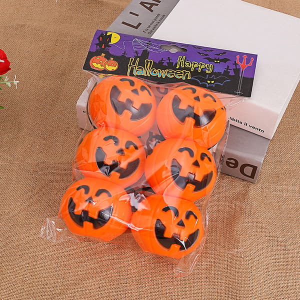 Halloween Plast Smilende Gresskarbøtte Dekorrekvisitter twelve