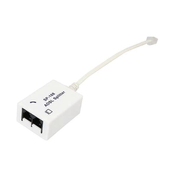 2 stk. DSL-filter Splitter ADSL Splitter til telefonlinje Han til 2 Hun RJ11 6P4C/6P2C Telefonmodem