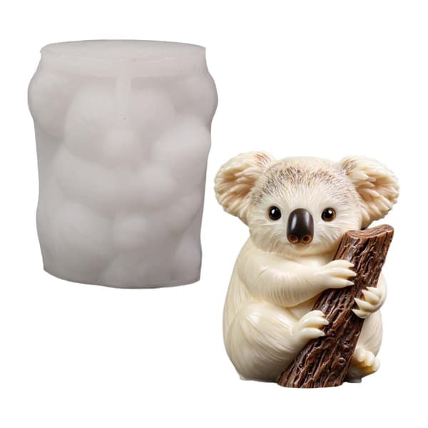 Hugging Tree Koala-formede silikonformer Allsidige silikonlysformer