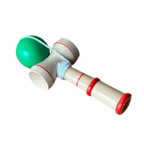 Kendama Pro interaktiv leke, tre, 18 cm, ferdighetsspill for barn og voksne Grønn Green