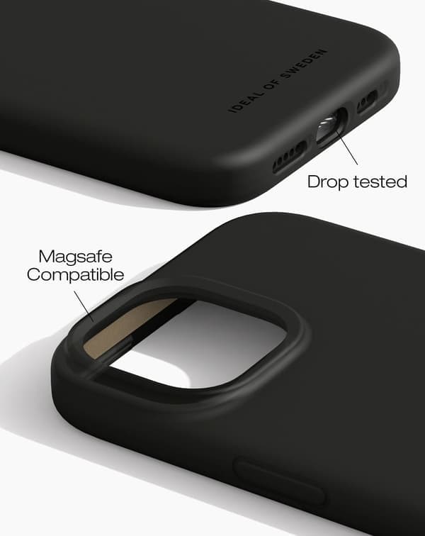 Silikonskal MagSafe iPhone 15 Plus Svart Svart