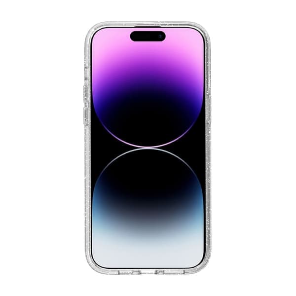 iPhone 15 Pro Max Mobilskal Stöttåligt med Glitter - Transparent Transparent
