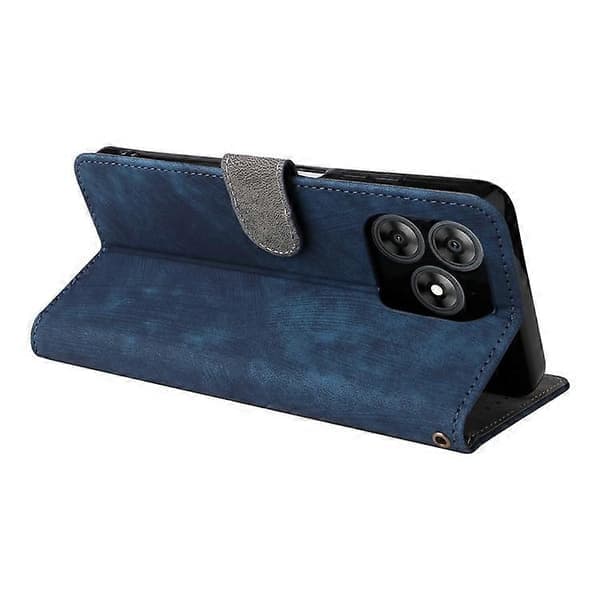 Kompatibelt för Blackview Wave 8C Plånboksfodral RFID PU Läderskydd Ställ Blå Blue