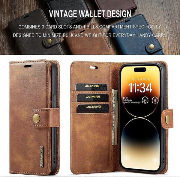 2-i-1 Magnetisk Lommebok iPhone 16 Deksel