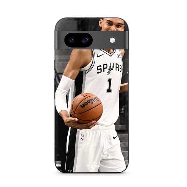 Cover til Google Pixel 8a Victor Wembanyama San Antonio Spurs nr. 1 sort