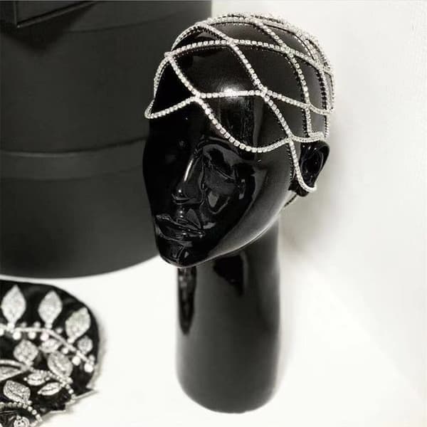 Designers krystallhodebånd sølvhette tiara festrhinestone Baf