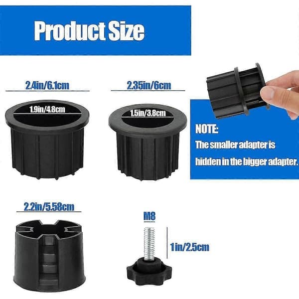 8 stk. Paraplyfot Stativ Hull Ring Plugg Deksel og Hette Terrasseparaply Stativ Fot Stabilisator [DB] ..