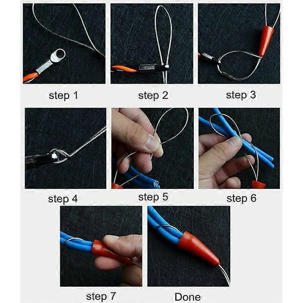 Nylon Wire Puller D=4.5mm L=30m Glasfiber Wire Kabelstang Elektriker Push Puller Fiskekanal