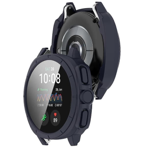 Til Samsung Galaxy Watch7 44mm til Galaxy Watch Ultra Transfer Case Hard PC Watch Case Beskyttelse Midnatsblå Midnight Blue