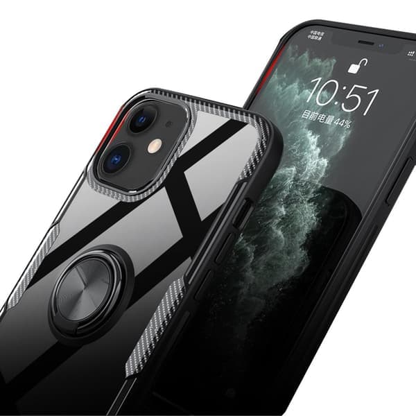 Etui med ringholder - iPhone 12 Rød Röd