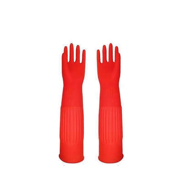 38 cm naturgummi husholdningshandsker, holdbare gummihandsker til køkkenvask