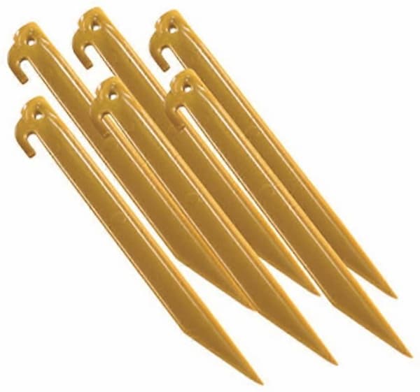 12\" tältpinnar (6-pack) gul