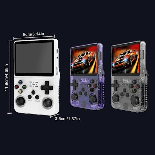 R36S Retro Håndholdt Videospilkonsol Linux System 3,5 Tommer IPS Skærm Helt Ny Sort 128 Sort 128 Black 128