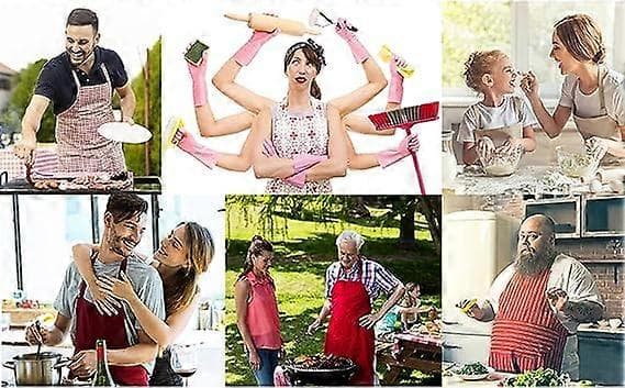 Justerbart forkle Unisex-forkle med lomme Matlagingsforklær for kvinner og menn Hjemmekjøkken Restaurant BBQ