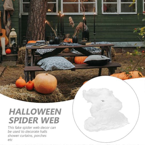 Edderkoppespind Halloween Dekoration Rekvisit med 1 sæt edderkoppespind
