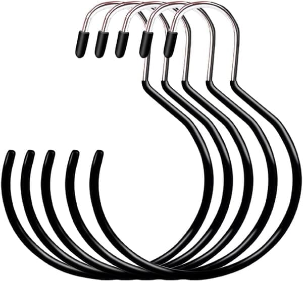 5-pack bältesringhållare, bälteshållare, garderob, hatthållare, bältesring med krok, bältesringar