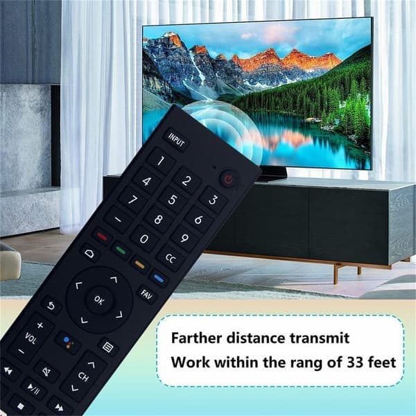 Fjernkontrollerstatning ERF3F80H for Hisense TV (støtter ikke stemmefunksjon) Svart