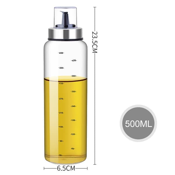 Oljeflaska 500ml 2-pack med tydlig skala, dispenser vinägerdispenser