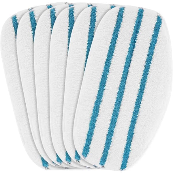Sæt med 6 mikrofiber dampmopper – maskinvaskbare – kompatible med PurSteam ThermaPro 10 i 1 – effektiv rengøring