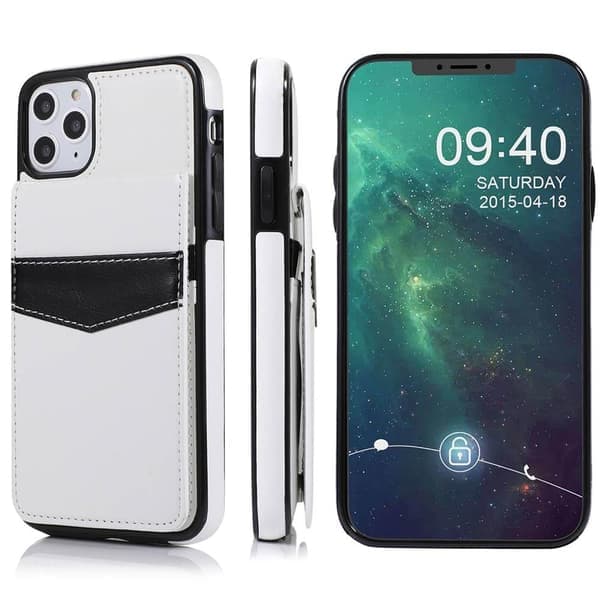 iPhone 11 - Praktisk Stilfuld Leman Etui med Kortholder Sort Svart