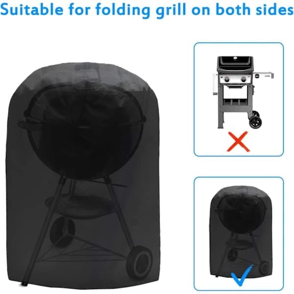 Grillin suojapeite vedenpitävä suojus kaasugrillille ulkokäyttöön musta 75 x 70 cm