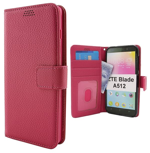 Nyt Standcase Pung ZTE Blade A512 (Sort) Sort Svart