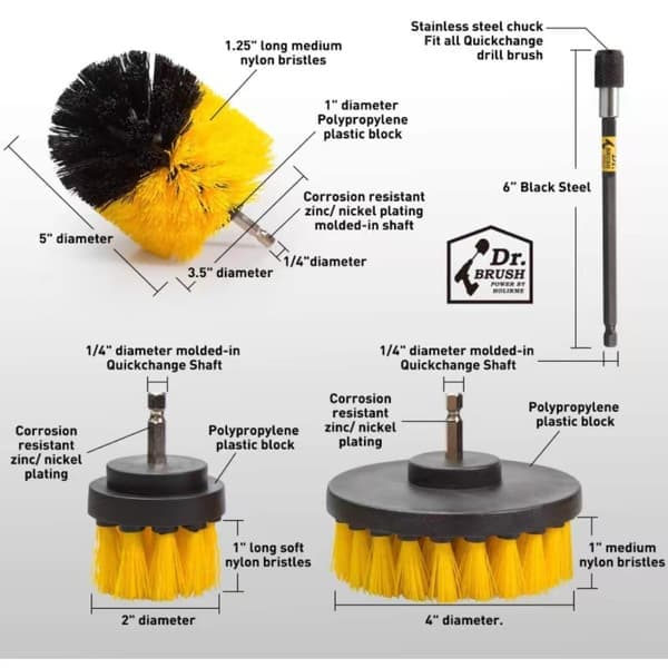 16-delars borsttillbehörssats Power Scrubber Brush