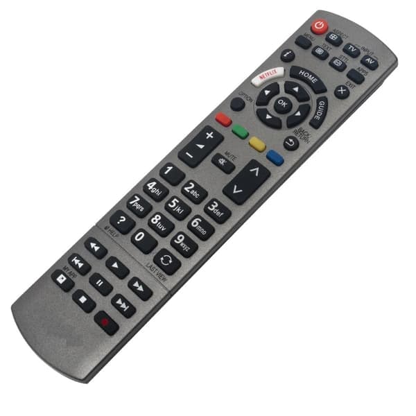 Erstatningsfjernkontroll for N2QAYB001115 for Panasonic TV Svart