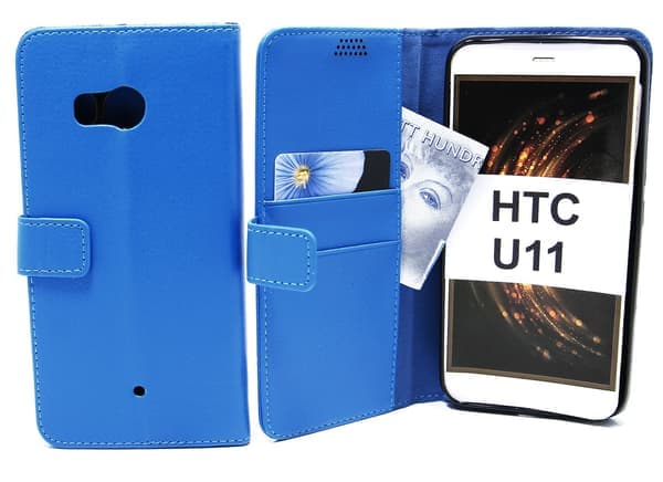 Stativ Etui Pung HTC U11 Blå