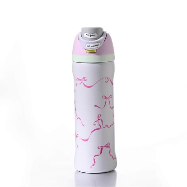 Owala Freesip 24/32oz Vannflaske Rustfritt Stål Rosa Sløyfe
