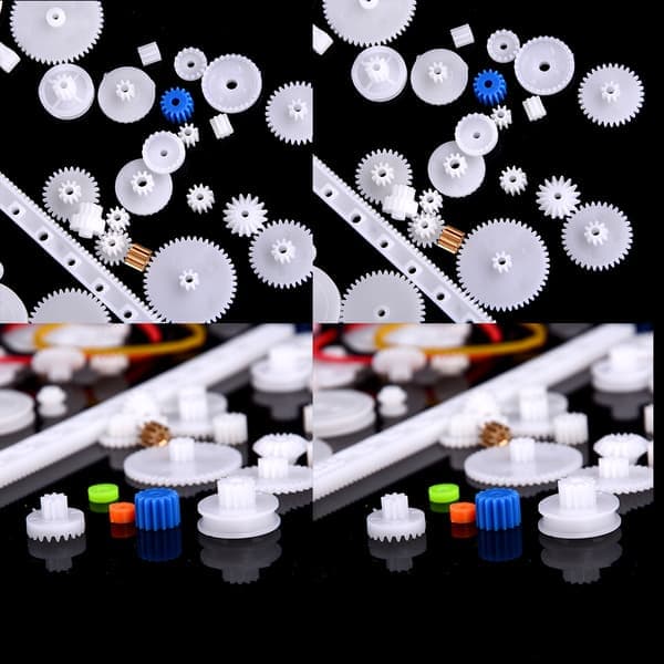 60 stk. plastgirsett DIY-stativ remskive belteorm enkel dobbel