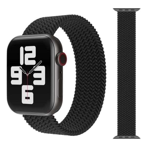 Apple Watch kompatibel ARMBÅND Elastisk SORT 38/40/41 mm Sort - S