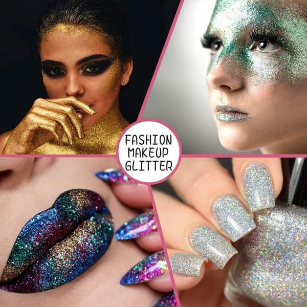 24-pack nagelglitter i olika färger
