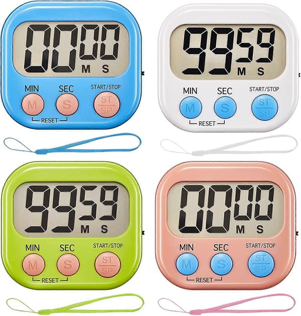 Timere, klasseromstimer for barn, kjøkkentimer for matlaging, eggetimer, magnetisk digital klokketimer