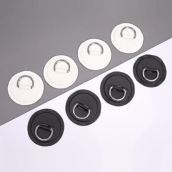 4 stk. Surfbræt Jolle Båd PVC Patch D-ring Dæk Rigging Sup Rund Ring Pad Ha