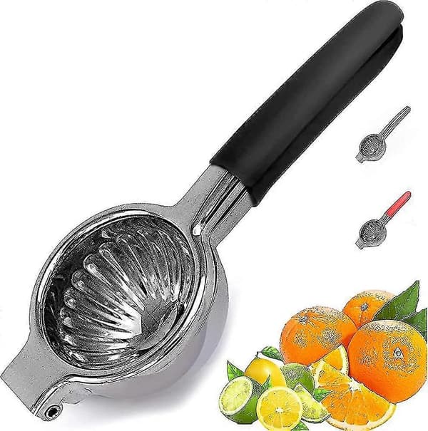 Citronpresser, ekstra stor citronpresser i rustfrit stål - Premium Heavy Duty