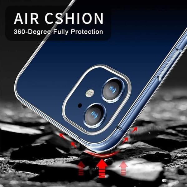 E.F. Connection Silikon Intégrale 360 Gjennomsiktig Deksel til iPhone 13