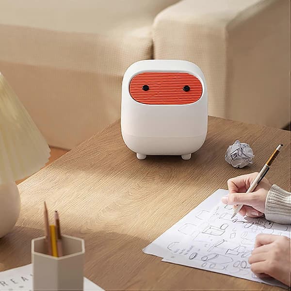 Mini Ninja Papperskorg, Utrustad med 100 st Små Soppåsar, Skrivbordspapperskorg med Trycklock