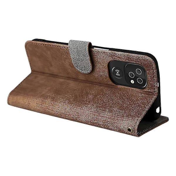 Doro 8100/8200 PU Läder Plånboksfodral med Stativ & Rem - Skyddande Telefonfodral [] Brun