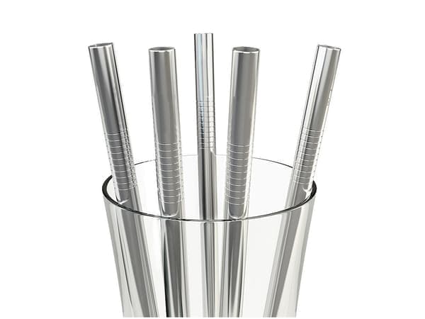 Sugrör i metall / Metallsugrör - 10-pack