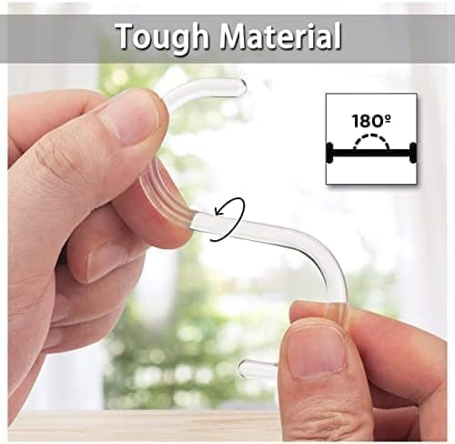 57x28,5 mm 24 stycken C-formade duschdraperiringar, duschdraperiringar i plast, duschdraperiringar lämpliga för
