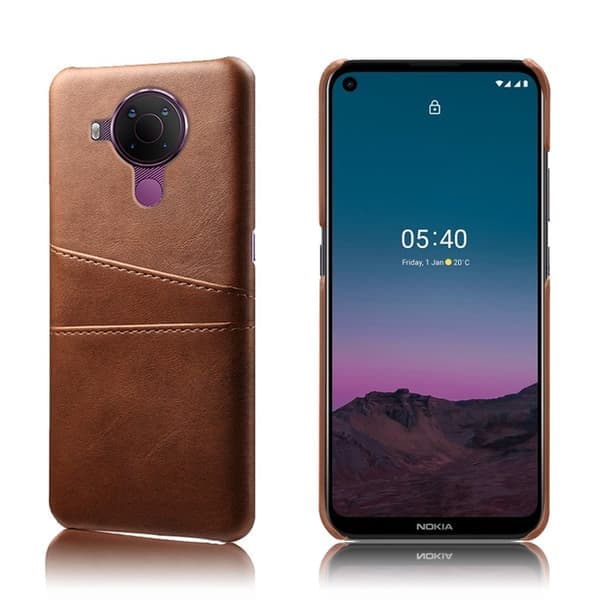 Nokia 5.4 etui med kortholder - Brun Brun