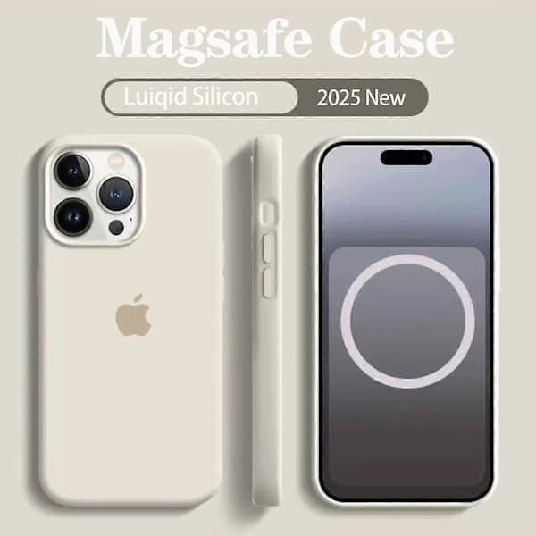 MagSafe flydende silikone iPhone-etui blødt magnetisk cover trådløs opladning til iPhone 14 Pro Max sort sort til 14 Pro Max Black For 14 Pro Max