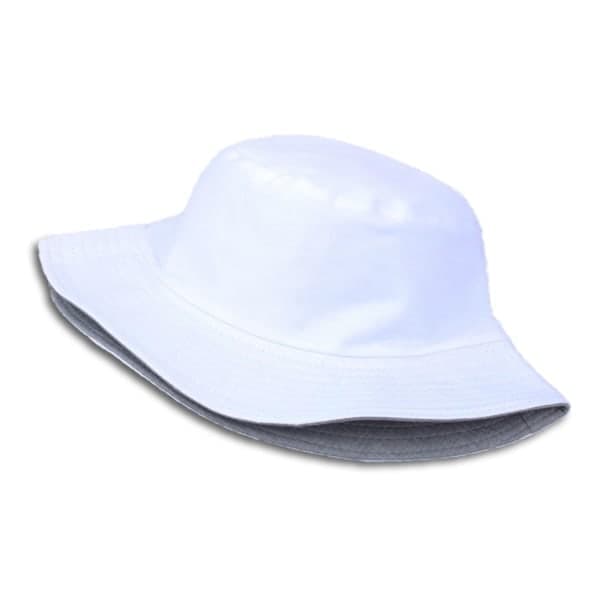 Vit Fiskarhatt Bucket Hat Mössa Vit One Size