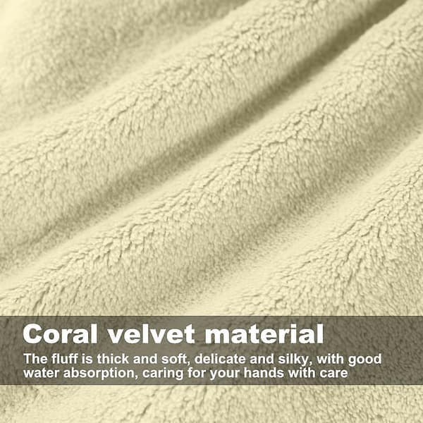 Søde håndklæder, badehåndklæder med ophængsringe, køkken, badeværelse, soveværelse mikrofiber koralfløjl absorberende håndklædesæt3 Set3