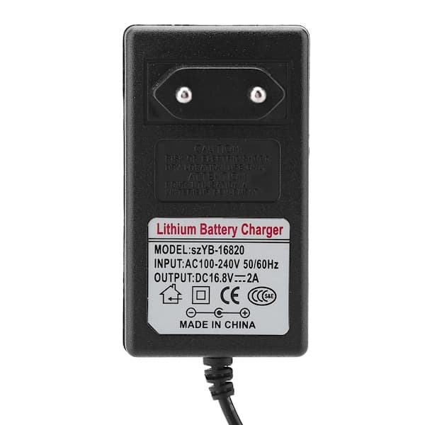 AC100-240V DC 16.8V 2A erstatningsstrømadapter Litiumionbatterilader Sikker lading EU
