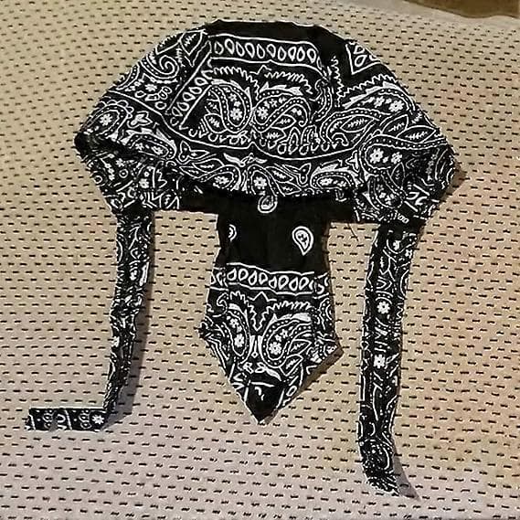 Unisex bomull Paisley Bandana Hodeplagg Hodebånd Justerbar Durag Lue